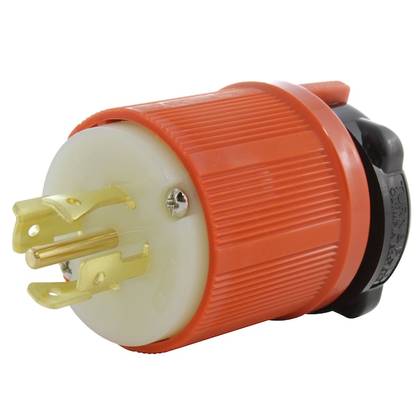 Ac Works NEMA L21-20P 20A 3-Phase 120/208V 3PY, 5-Wire Locking Male Plug UL, C-UL Approval in Orange - ASL2120P