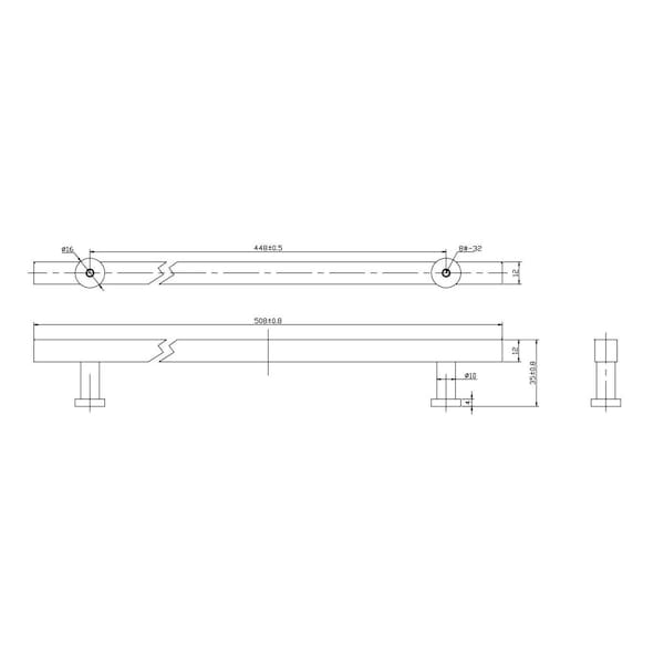 Richelieu 17 5/8-inch (448 mm) Center to Center Brushed Nickel Contemporary Cabinet Pull - BP8864448195