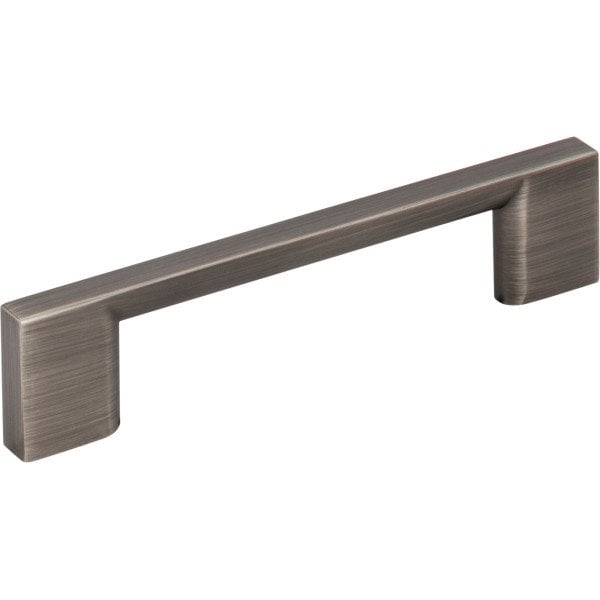 Jeffrey Alexander 96 mm Center-to-Center Brushed Pewter Square Sutton Cabinet Bar Pull - 635-96BNBDL