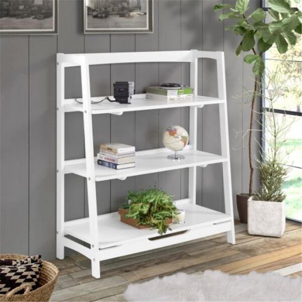 Ecoflex Furniture Mid Century Open Shelving Unit, White - MDS03