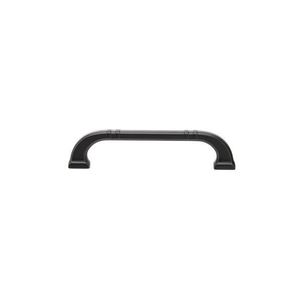 Richelieu 5 1/16-inch (128 mm) Center to Center Matte Black Transitional Cabinet Pull - BP8650128900