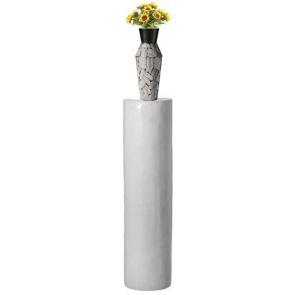 Uniquewise Fiberglass Pillar Column Flower Stand -Photography Props - Cylinder Shape Versatile Pedestal 47 Inch - QI004126-47