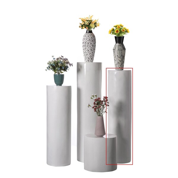 Uniquewise Fiberglass Pillar Column Flower Stand -Photography Props - Cylinder Shape Versatile Pedestal 47 Inch - QI004126-47