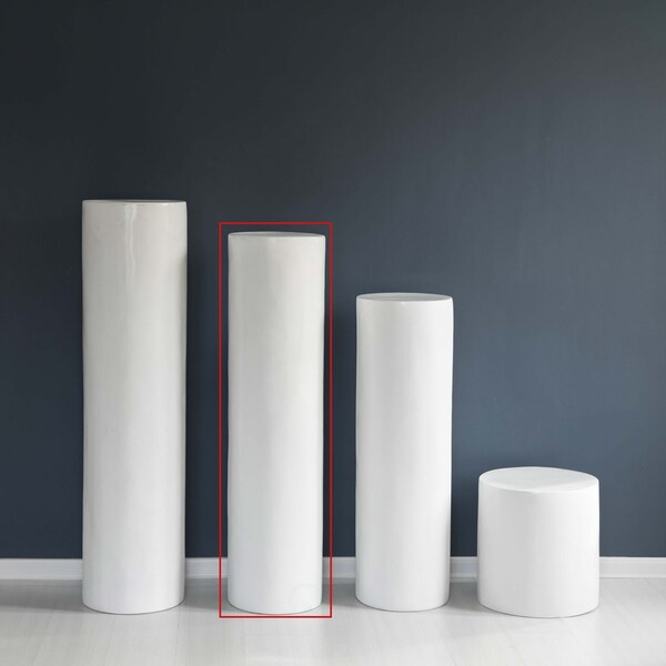 Uniquewise Fiberglass Pillar Column Flower Stand -Photography Props - Cylinder Shape Versatile Pedestal 47 Inch - QI004126-47