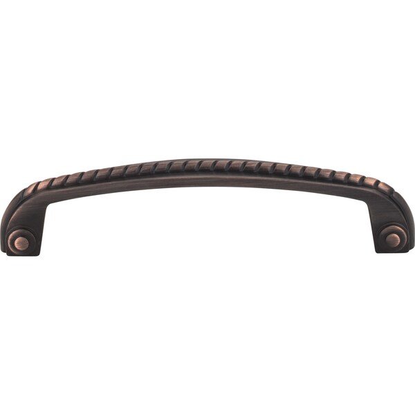 Jeffrey Alexander 128 mm Center-to-Center Brushed Oil Rubbed Bronze Rope Rhodes Cabinet Pull - Z261-128DBAC