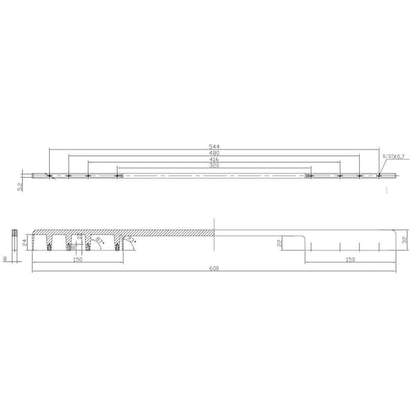 Richelieu 12 5/8-inch to 21 3/8-inch (320 mm to 544 mm) Center to Center Matte Black Contemporary Cabinet Pull - BP730320900