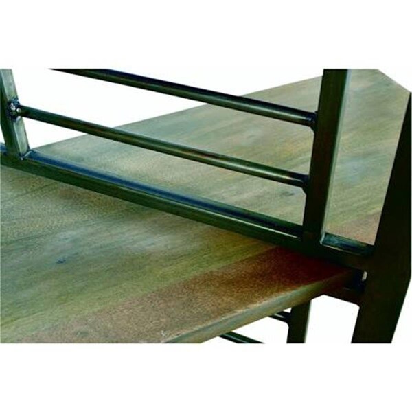 Yosemite Home Decor Folding Floor Screen with Shelves - Tobacco - YFUR-VA1578