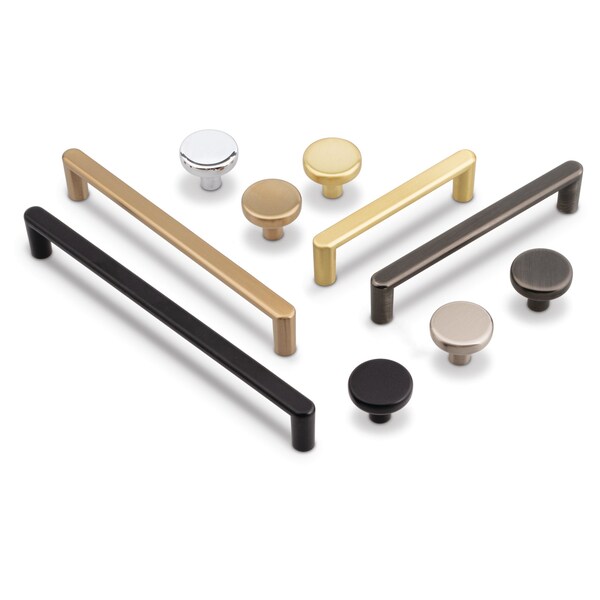 Elements By Hardware Resources 128 mm Center-to-Center Matte Black Gibson Cabinet Pull - 105-128MB