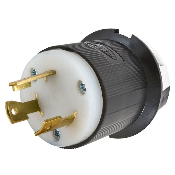 Hubbell Wiring Device-Kellems LKG PLUG, 30A 240V L-N, L25-30P, B/W - HBL2601