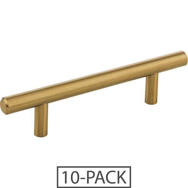 Elements By Hardware Resources 96 mm Center-to-Center Satin Bronze Naples Cabinet Bar Pull,  - 156SBZ-10