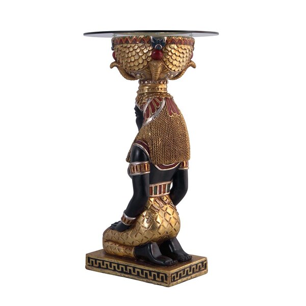 Design Toscano The Egyptian Goddess Eset Glass-Topped Table - NE75534