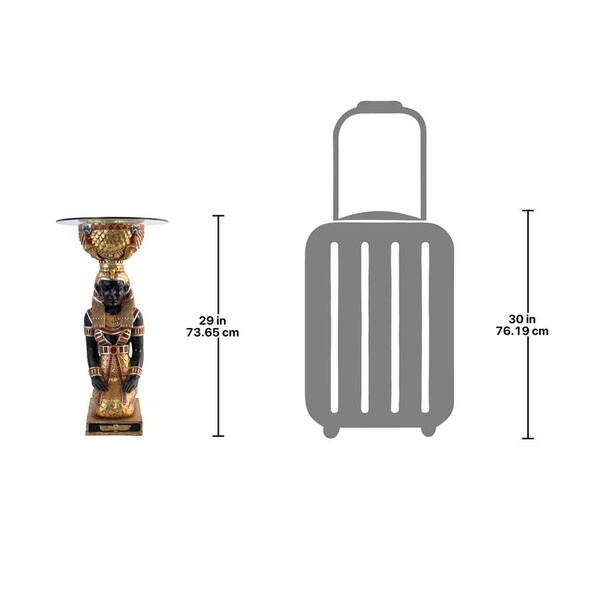 Design Toscano The Egyptian Goddess Eset Glass-Topped Table - NE75534