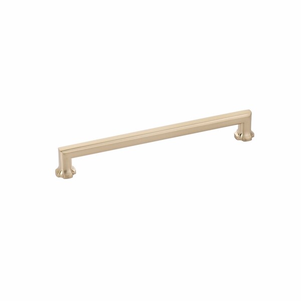 Schaub 8in Center to Center Empire Cabinet Pull Signature Satin Brass Finish - 879-SSB