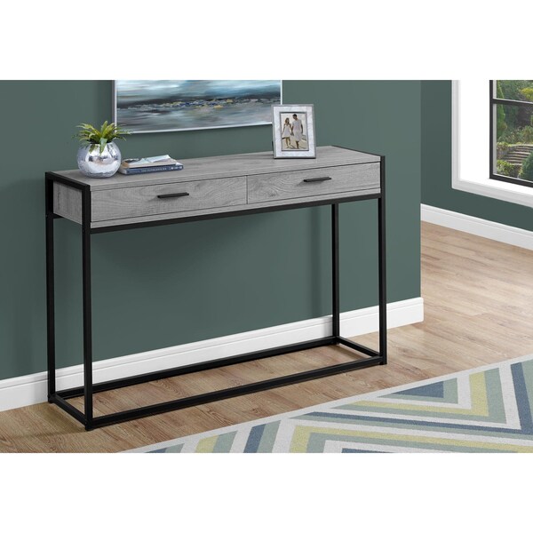 Homeroots HomeRoots 333244 32 in. MDF & Black Metal Accent Table - 333244
