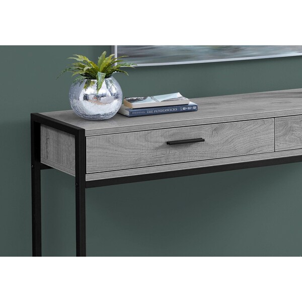 Homeroots HomeRoots 333244 32 in. MDF & Black Metal Accent Table - 333244