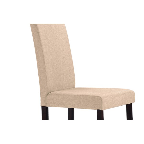 Baxton Studio Andrew Contemporary Espresso Wood Beige 5 PC Dining Set - 115-5255-6231