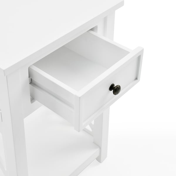Alaterre Furniture Coventry Wood End Table with Drawer and Shelf - ANCT01WH