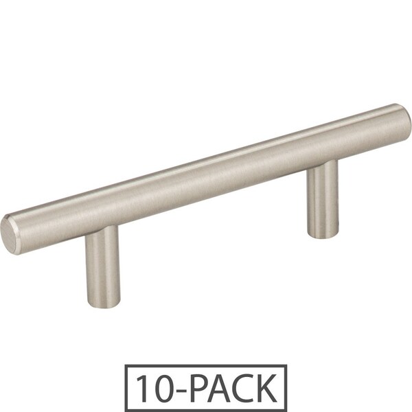 Elements By Hardware Resources 3" Center-to-Center Satin Nickel Naples Cabinet Bar Pull,  - 136SN-10