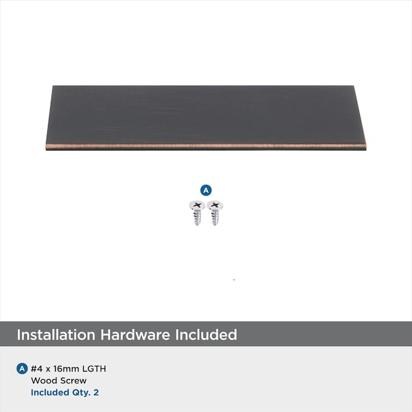 Amerock Edge Pulls 3-3/4 inch 96mm Center-to-Center Oil Rubbed Bronze Cabinet Edge Pull - 2000856