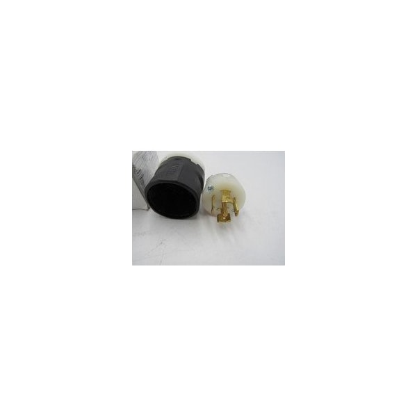 Eaton Wiring Devices EATON LOCKING PLUG, #16-8 AWG, 30A, INDUSTRIAL, 240/415V, BACK WIRING, BLACK, WHITE - AHL2630P