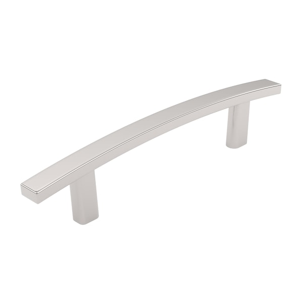Richelieu Padova Collection 3 3/4-inch (96 mm) Polished Nickel Transitional Rectangular Cabinet Bar Pull - BP65096180