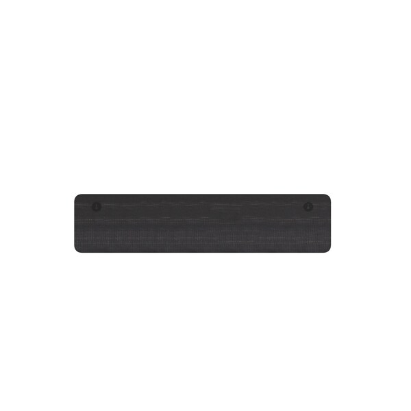 Flash Furniture Daly Wall Mounted 24in Black Wash Solid Pine Wood Storage Rack with 5 Hooks - HGWA-SCR-5-BLKWSH-GG