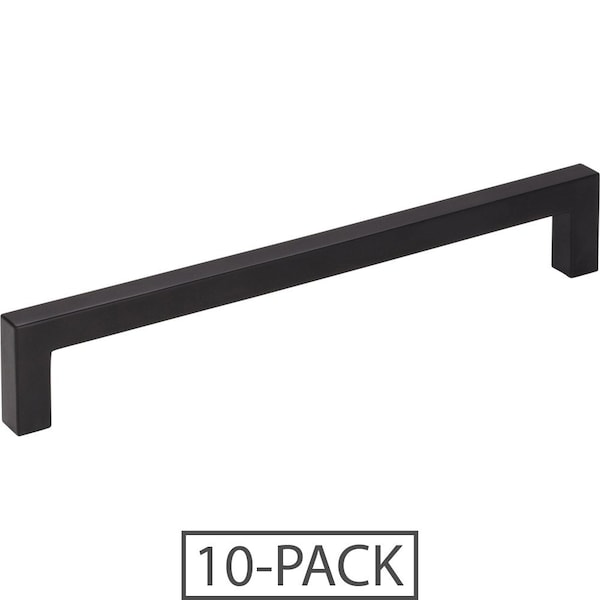Elements By Hardware Resources 160 mm Center-to-Center Matte Black Square Stanton Cabinet Bar Pull,  - 625-160MB-10