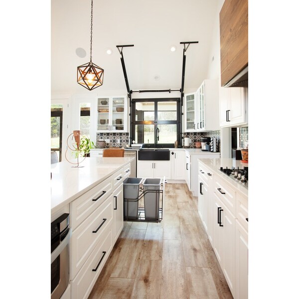 Elements By Hardware Resources 160 mm Center-to-Center Matte Black Square Stanton Cabinet Bar Pull,  - 625-160MB-10