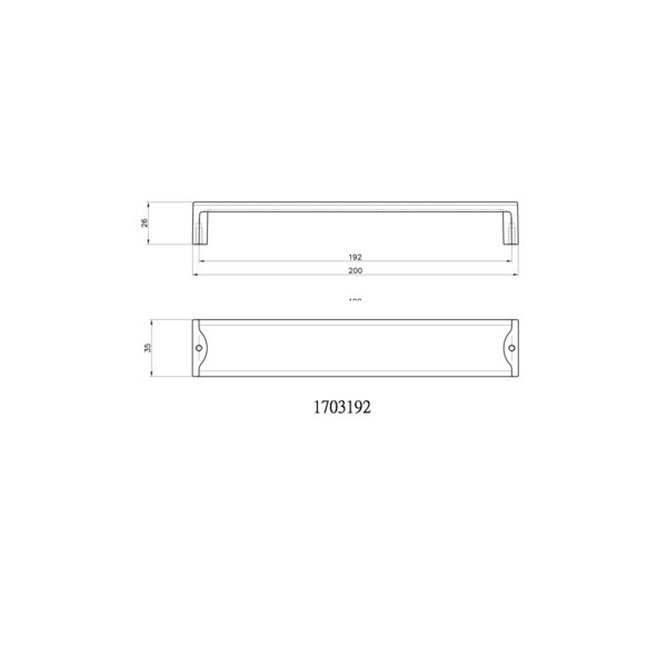 Richelieu 7 9/16 in (192 mm) Center-to-Center Brushed Nickel Contemporary Cabinet Pull - BP1703192195