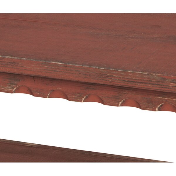 Alaterre Furniture Country Cottage 42"L Coffee Table, Red Antique Finish - ACCA11RA