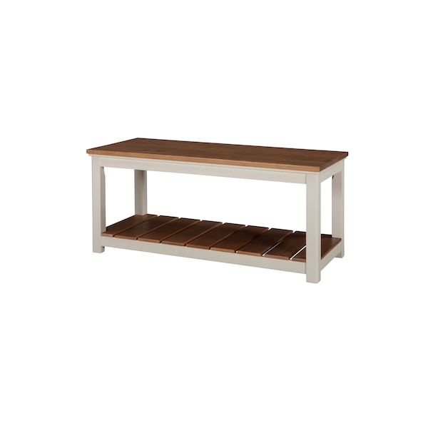 Alaterre Furniture Savannah Coat Hook with Bench Set, Ivory - ASVA0329IVW