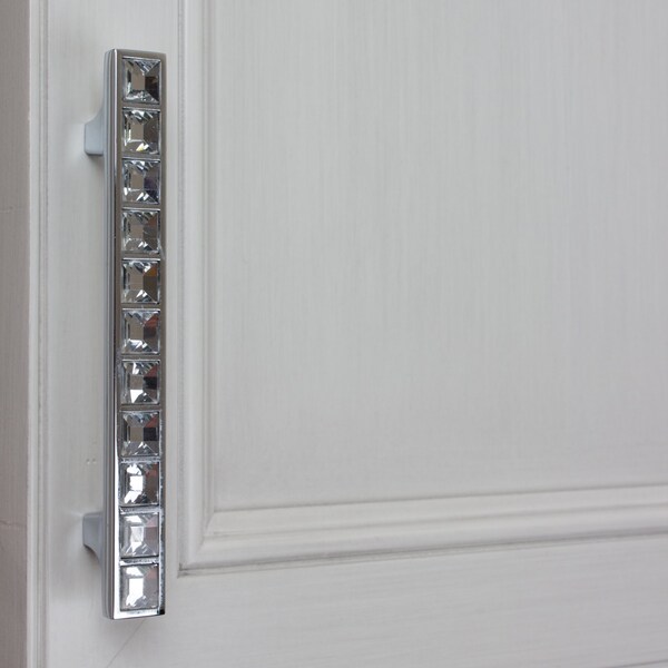 Gliderite Hardware 3-3/4 in.Center to Center Crystal Cabinet Pull -, 5PK - 9052-96-CR-5