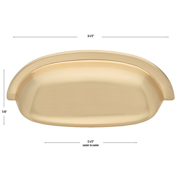 Gliderite Hardware 2-1/2 in. Center to Center Champagne Gold Classic Bin Pull - 4081-CHPG, 5PK - 4081-CHPG-5