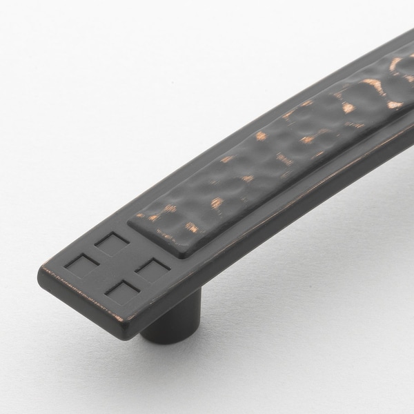 Gliderite Hardware 3-3/4 in. Center to Center Oil Rubbed Bronze Hammered Cabinet Pull - 4244-ORB, 5PK - 4244-ORB-5