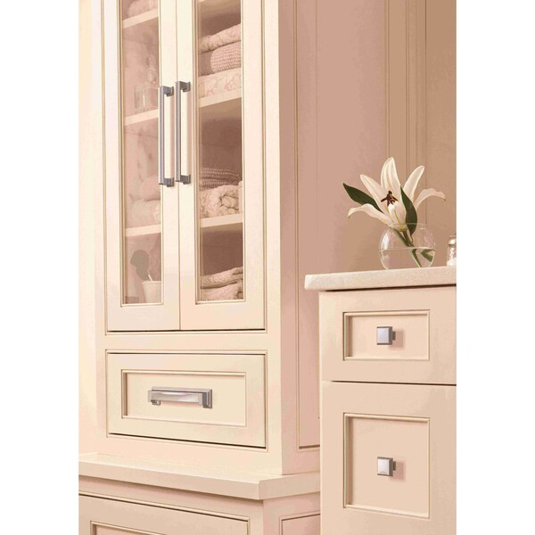 Amerock Appoint 5-1/16 in & 6-5/16 in 128 mm & 160 mm Center-to-Center Polished Chrome Cabinet Cup Pull - BP3676326