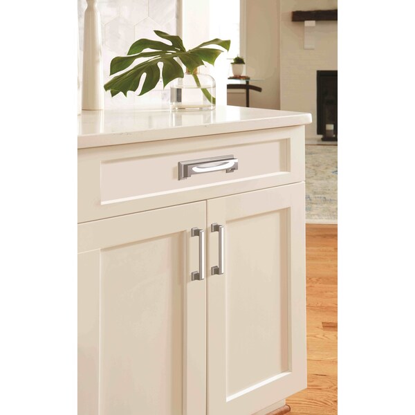 Amerock Appoint 5-1/16 in & 6-5/16 in 128 mm & 160 mm Center-to-Center Polished Chrome Cabinet Cup Pull - BP3676326