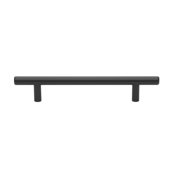 Gliderite Hardware 5-1/16 in. Center to Center Matte Black Solid Steel Bar Pull - 5002-128-MB, 25PK - 5002-128-MB-25