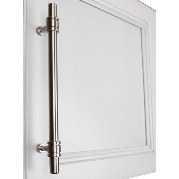 Gliderite Hardware 6-1/4 in. Center to Center Satin Nickel Barrel Ring Bar Pull - 4340-160-SN, 5PK - 4340-160-SN-5