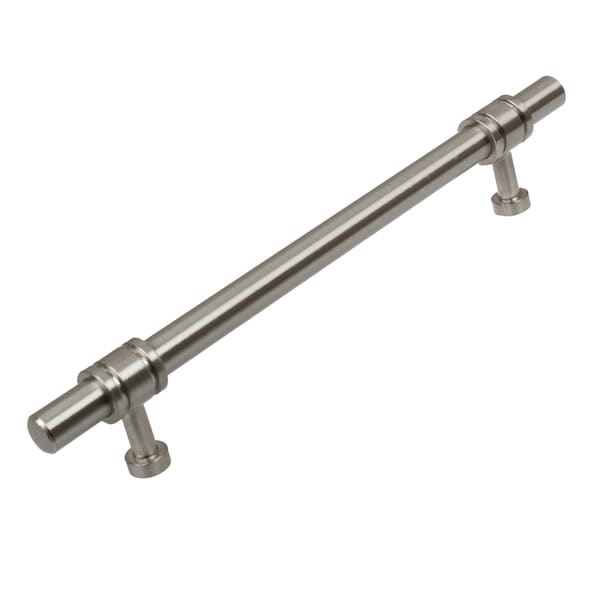 Gliderite Hardware 6-1/4 in. Center to Center Satin Nickel Barrel Ring Bar Pull - 4340-160-SN, 5PK - 4340-160-SN-5
