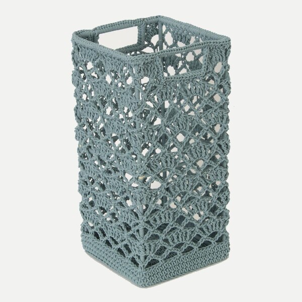 Heritage Lace Mode Crochet BasketSea Spray 9 x 5.5 x 5.5 in. - MC-1125SS