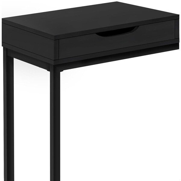 Homeroots 16 x 10.25 x 24.5 in. Black Metal with a Drawer Accent Table - 366064