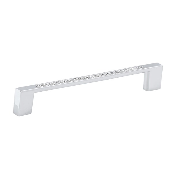 Richelieu 5 1/16 in (128 mm) Center-to-Center Chrome, Crystal Contemporary Cabinet Pull - BP353512814001