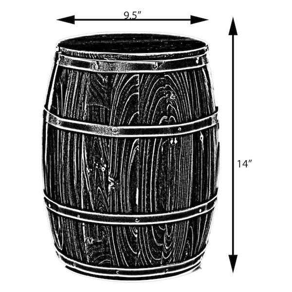 Vintiquewise Wine Barrel 4 Sectional Crate With Removable Head Lid - QI003766