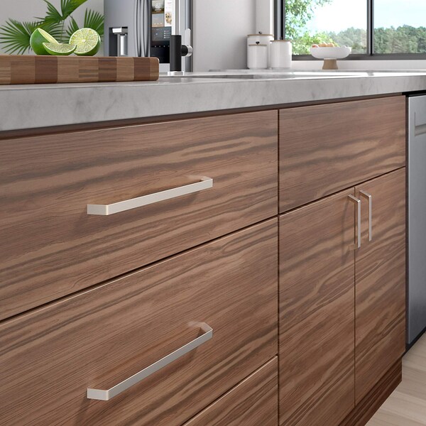 Richelieu 10 1/8 in (256 mm) Center-to-Center Brushed Nickel Contemporary Cabinet Pull - BP7348256195