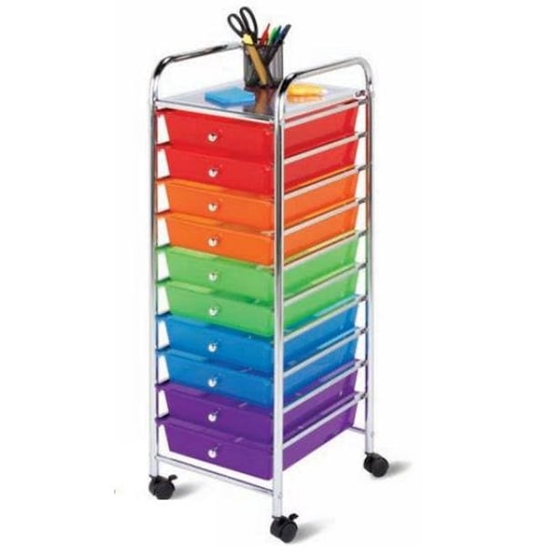 Honey-Can-Do Honey-Can-Do International CRT-02214 10 Drawer Multicolor Storage Cart - CRT-02214