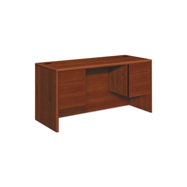 Hon HON, 10700 KNEESPACE CREDENZA, 3/4 HEIGHT PEDESTALS, 60W X 24D X 29.5H, COGNAC - 10765CO