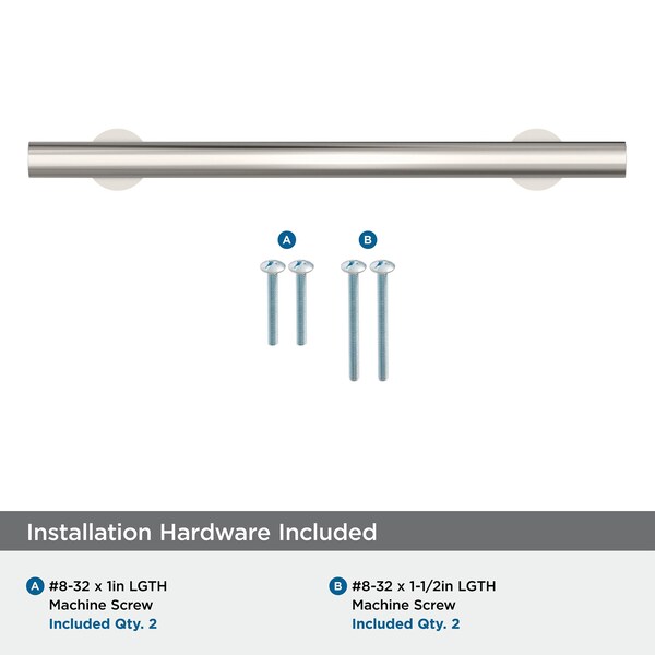 Amerock Radius 6-5/16 inch 160mm Center-to-Center Polished Nickel Cabinet Pull - BP36867PN