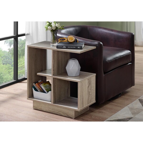 Gfancy Fixtures 24 in. Dark Taupe Accent Table - GF3708059