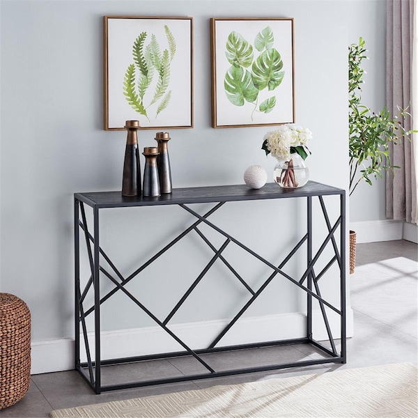 Hypersign Digital Signage Tristate Apartment Furnishres  Monet Console Table - Black & Grey, 30 x 44 x 13 in. - C1321