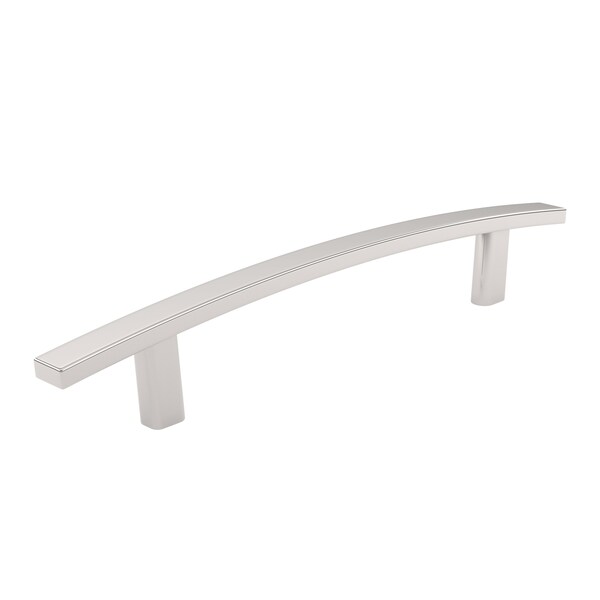 Richelieu Padova Collection 5 1/16-inch (128 mm) Polished Nickel Transitional Rectangular Cabinet Bar Pull - BP650128180
